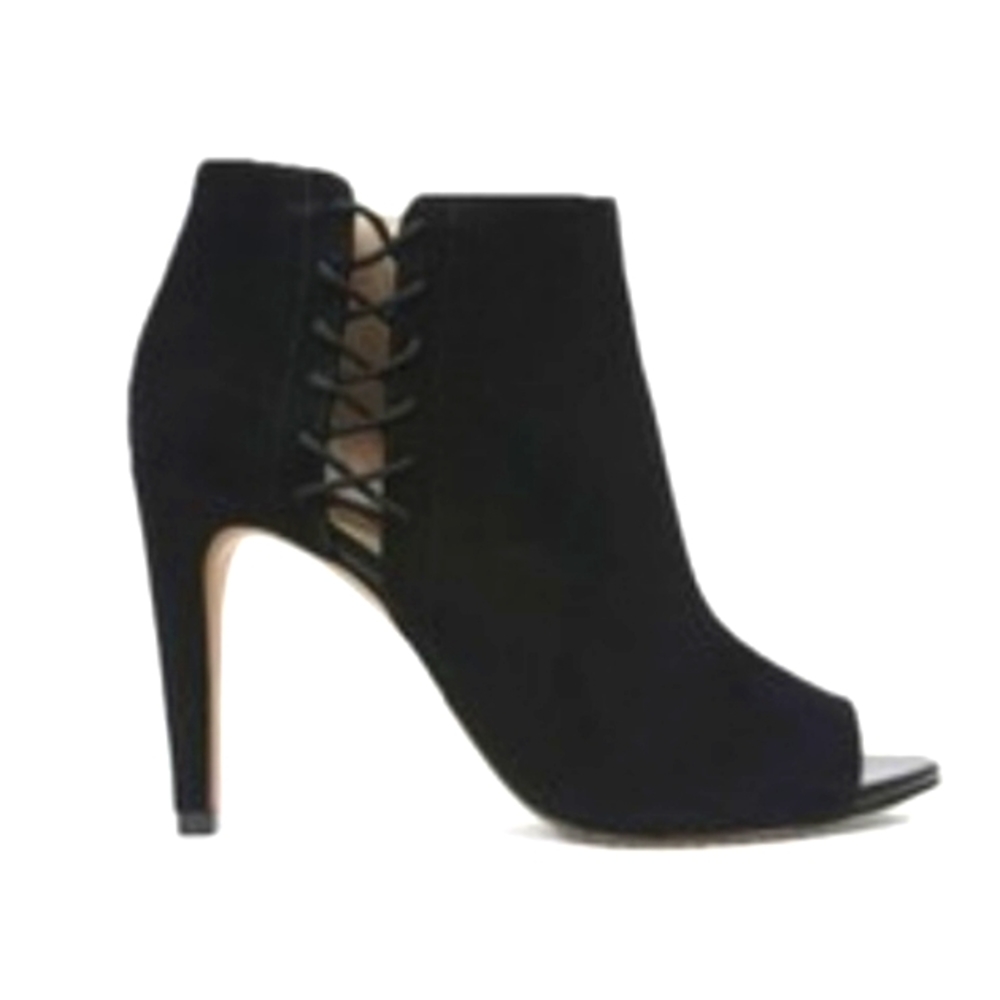 French Connection Quincy Suede Whimsigoth Ankle Boots Booties Women's 10 Black